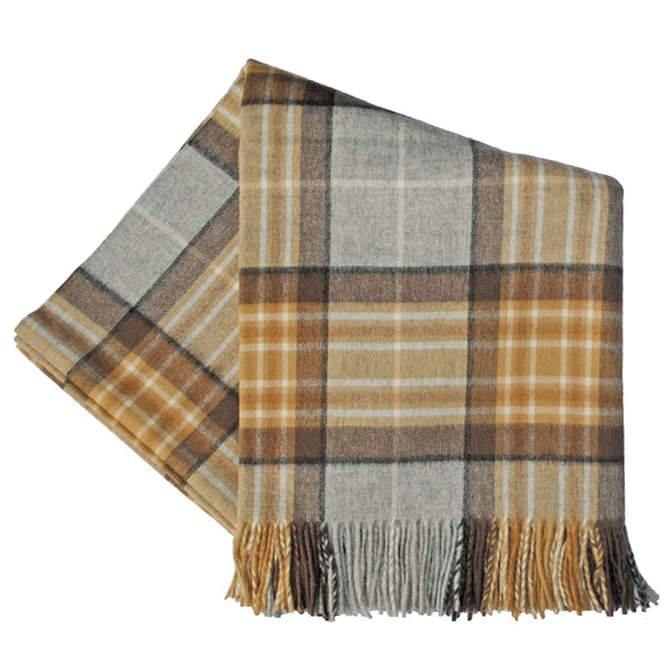 Check Lambswool Throw from Indigo and Rose