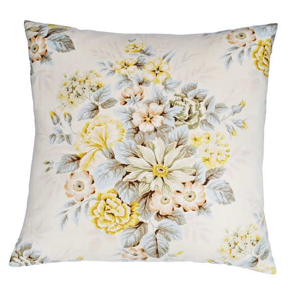 faded floral cushion