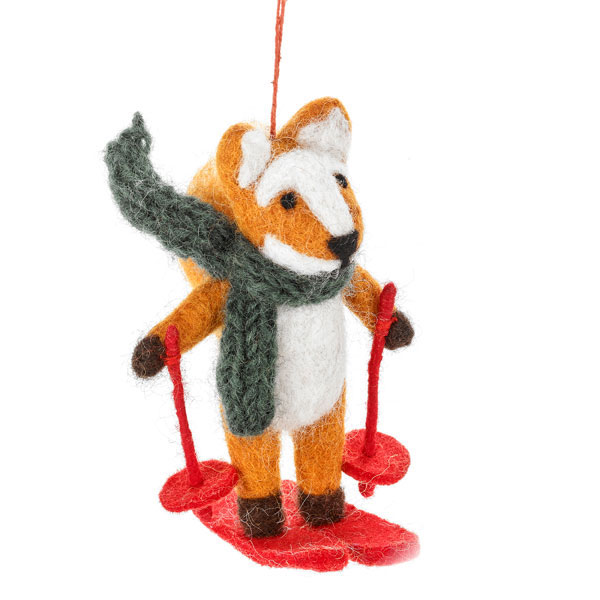 Felix the Skiing Fox Decoration