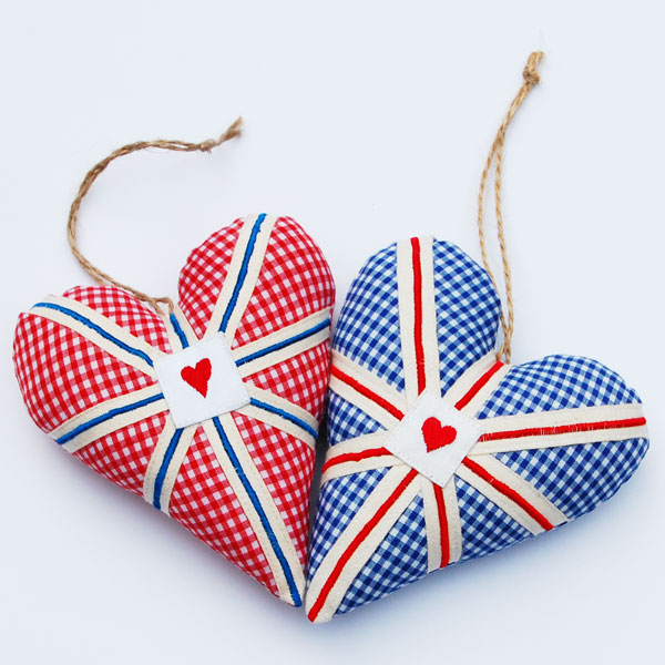 gingham hearts