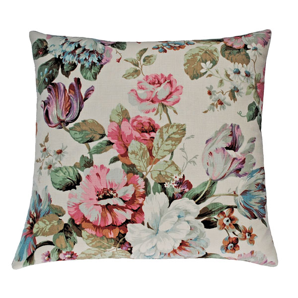 pastel floral cushion