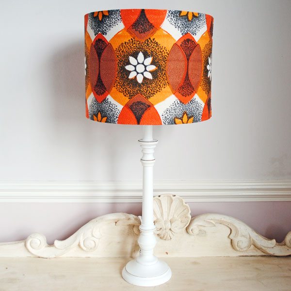 Retro Orange Lampshade from Indigo and Rose