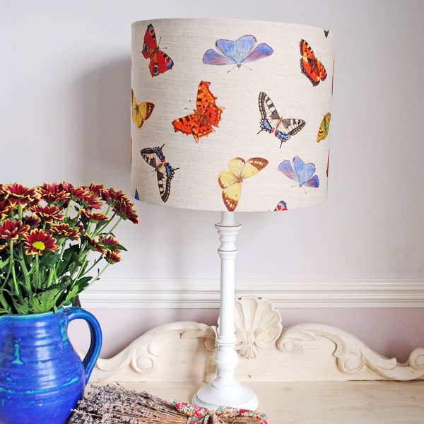 British Butterflies Lampshade from Indigo and Rose