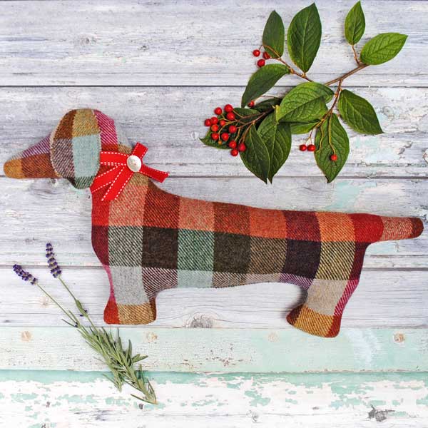Check Lavender Dachshund
