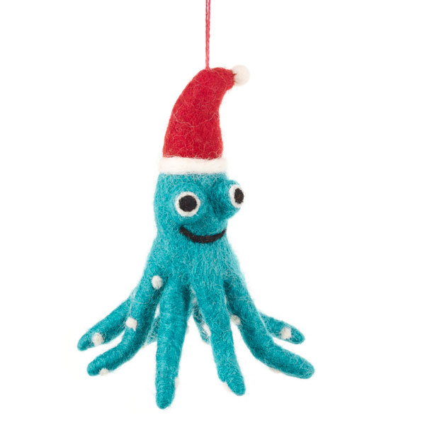 Christmas Octopus Decoration