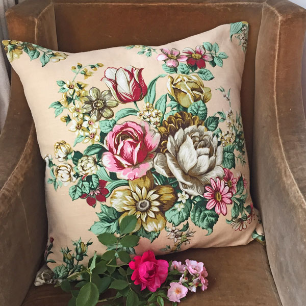 Linen Florabunda Cushion