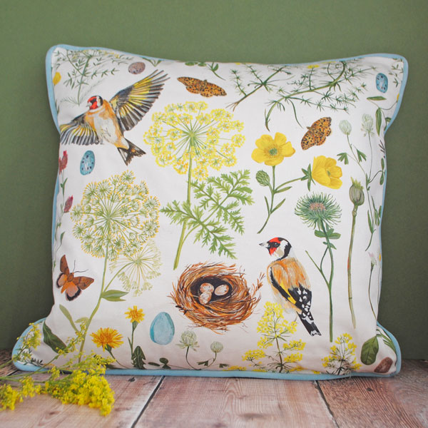 goldfinch cushion