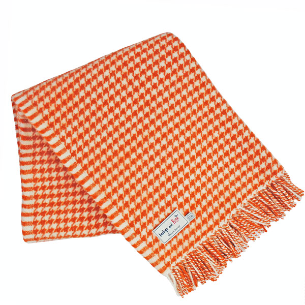 Houndstooth Wool Throw