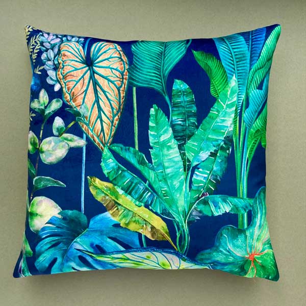 Velvet Botanical Cushion