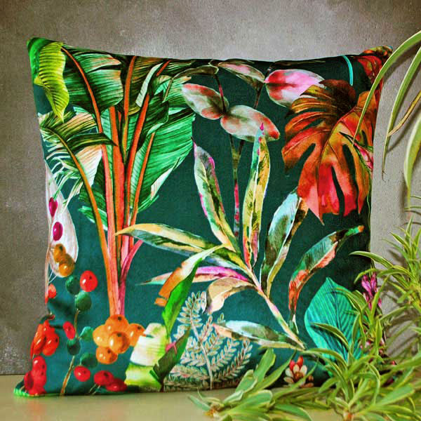 Velvet Botanical Cushion