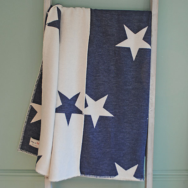 Navy Star Throw