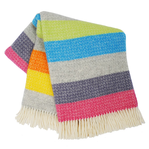 Rainbow Wool Throw