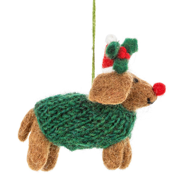 Rudolf the Dachshund Decoration