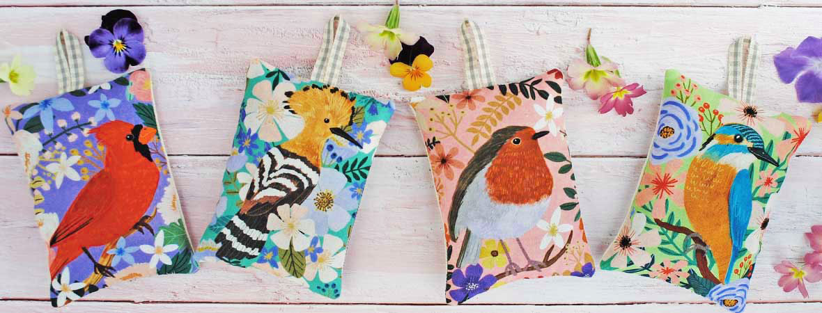 Beautiful Birds Lavender Bag