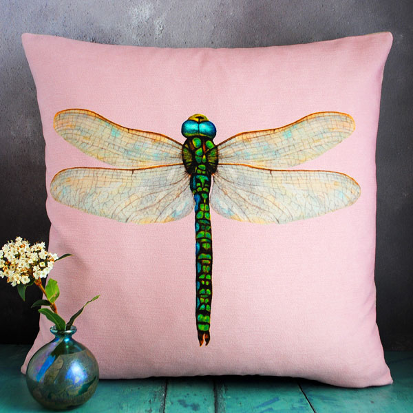 Velvet Dragonfly Cushion