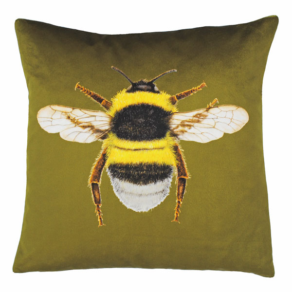 Velvet Bee Cushion