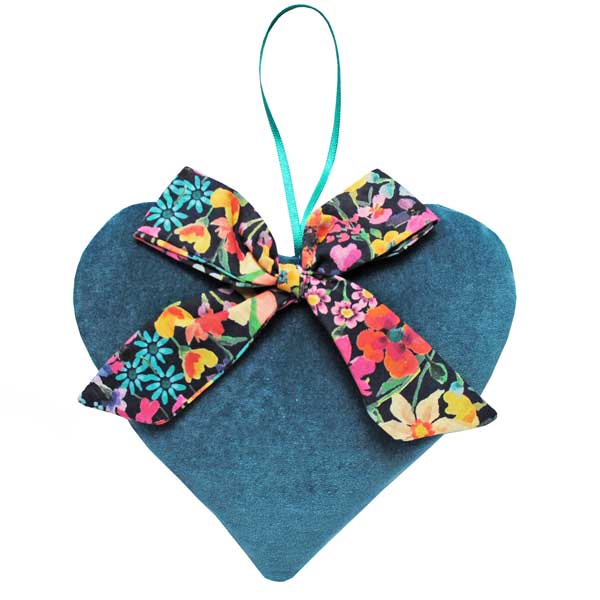 Velvet Heart with Liberty Bow