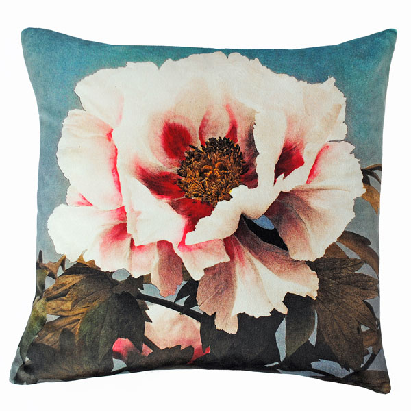 Velvet Peony Cushion