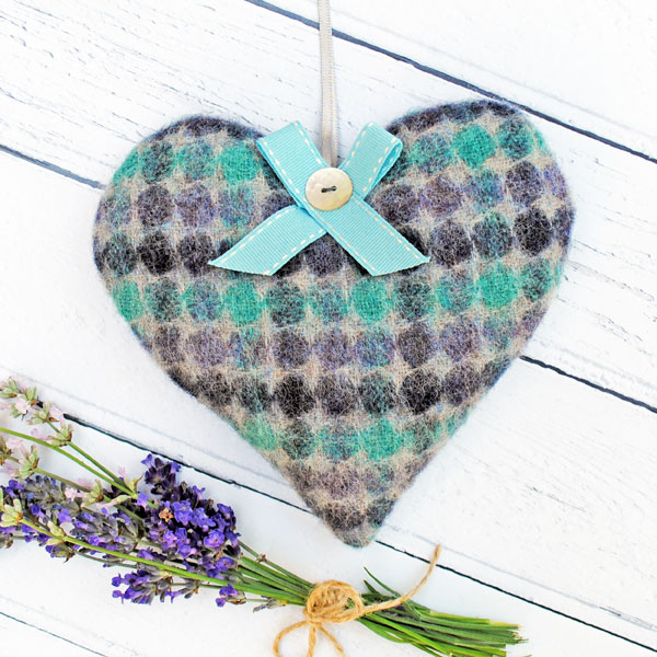 Wool Lavender Heart