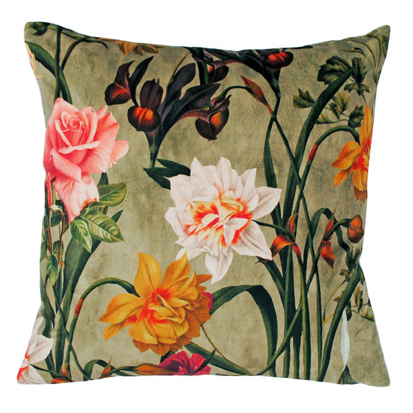 Velvet Floral Cushion