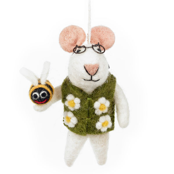 Isaac the Mouse Bee Decoration