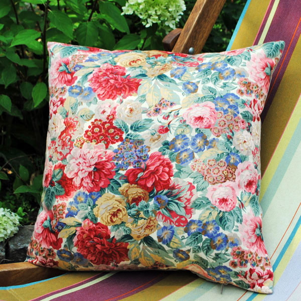 peony and roses cushion