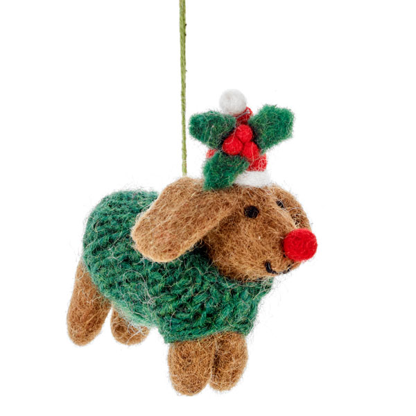 Rudolf the Dachshund Decoration